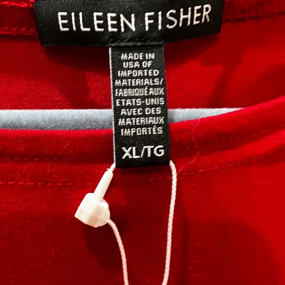 NWT Eileen Fisher Lipstick Red Tunic Top XL - Picture 3 of 5